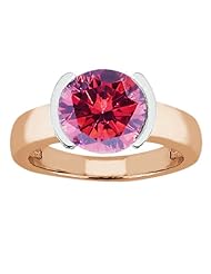 2.20 Ct Round Pink VS2/SI1 Diamond 18K Rose Gold Ring