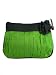 Raw Silk Purse in Green with Black Trim & Rose