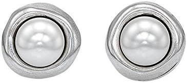 Uno de 50UNOde50 EGO Earrings, Sterling Silver-Plated with Swarovski Element Pearls