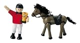 Review Plan Toys 39734100 / Plan Toys 73410: Horse & Rider (Wooden Dollhouse Accessory)