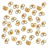 Real Gold Plated Earring Backs (Earnuts) Med. (100)