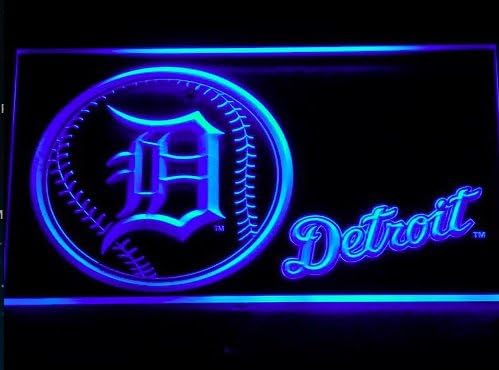 286-b Detroit Tigers Baseball Logo Neon Light Signs