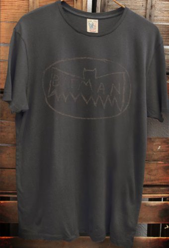  Batman Chalk Outline Vintage Crew Tee T-shirt