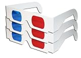 Red & Blue White Cardboard Glasses (3 Pairs) MADE IN US