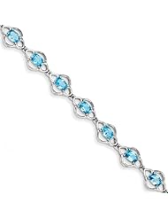 Sterling Silver Light Swiss Blue Topaz Bracelet