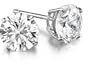 1 Carat Round Cubic Zirconia CZ Earrings Solid Sterling Silver Setting