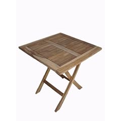 Ambientehome 62856 Balkon Klapptisch, eckig, ca. 70 x 71 x 70 cm, Teak