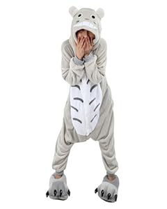 Keral Kigurumi Pajamas Adult Anime Cosplay Halloween Costume Outfit Totoro L