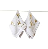 aden + anais Issi 2 Pack Muslin Security Blankets, Duke Giraffe