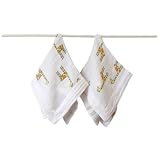 aden + anais Issi 2 Pack Muslin Security Blankets, Duke Giraffe
