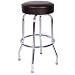 Jet Black Chrome 30 Inch Swivel Bar Stool - Made in USA