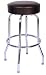 Jet Black Chrome 30 Inch Swivel Bar Stool - Made in USA