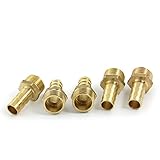 uxcell 16mm M ネジ?10mm PEX　パイプ継手　アダプタ　コネクター　5個
