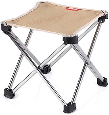 Folding Chair Portable Aluminium Alloy Chair Fishing Stool(khaki)