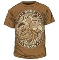 Sesame Street Bert And Ernie Propoganda Light Brown T-shirt Tee