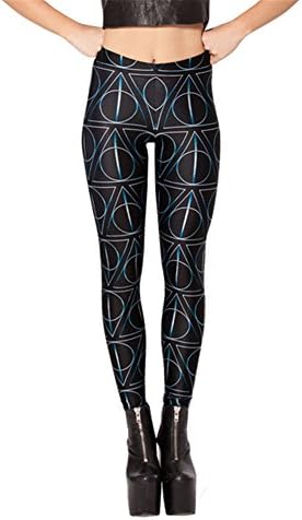 Women's Designed Digital Print Deathly Hallows Pattern Sexy Stretch Leggings