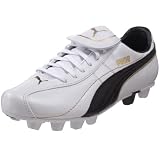 Puma Men's Esito XL R HG Soccer Shoe,White/Black/Team Gold,13 D(M) US