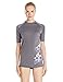 Kanu Surf Women's Standard Marina UPF 50+ Short Sleeved Active Rashguard & Workout Top, Oceanside Slate Grey, Medium