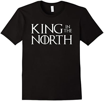 Men's The North King Fan Shirt - In Fan of GoT Game T-Shirt Large Black