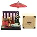 Wa no Takumi Tea Room Mini Furnature Trading Figure - Outdoor Backdrop - Green leaf with White Dumplings (2" Scene)_s-1