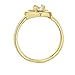 Gold Plated 18K Clear Crystal Heart Love Girl Toddler Kids Children's Ring