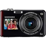 Samsung TL210 DualView 12.2 MP Digital Camera with 5X Optical Zoom and 3-Inch LCD Screen and 1.5-Inch Front Screen (Red)