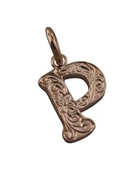 925 Silver Initial Pendant Rose Gold Hawaiian Jewelry