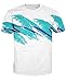 Uideazone Unisex 3D Graffiti Crewneck Shirt Hoodie Sweatshirt Clothing White