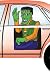 Monster Back Seat Ghoul Halloween Vinyl Car Cling