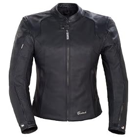 Tourmaster Cortech LNX Womens Leather Motorcycle Jacket Black S-Plus