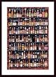Art Poster Wood Framed Print - Hot Sauces - Artist: Jennifer Thompson- Poster Size: 36 X 24