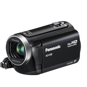 Panasonic V100 Full HD 1920 x 1080 Camcorder - Black (42x Intelligent Zoom, SD Card Recording, Power OIS, Face Recognition) 2.7 inch LCD