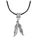 See larger Native American Feather Dangle Choker Necklace