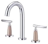 Danze D304554CSN Sonora 2 Handle Trim Line Widespread Bathroom Faucet in Chrome/Satin Nickel
