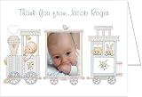 Photo Baby Train Baby Thank You Cards - Set of 20