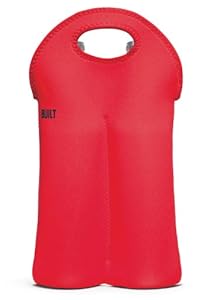 BUILT Neoprene 2-Bottle Wine Tote, Formula 1 Red