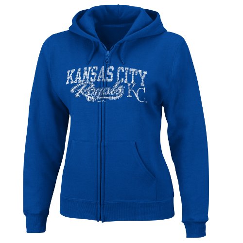 MLB Women's Kansas City Royals The Beauty Long Sleeve Fullzip Fleece Hoodie
