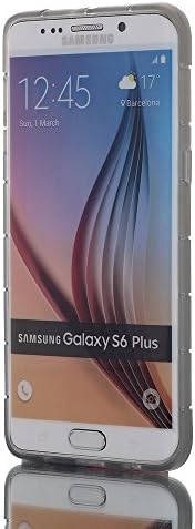 Samsung Galaxy S6 edge plus,Junyaa [Crystal Clear] Premium Clear Flexible Soft TPU Case for Samsung Galaxy S6 edge plus egde+ G9280 (Black Clear)