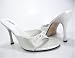 Pearl White Wedding Slides Bridal Shoes w/ Bows