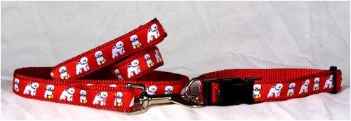 Designer Bichon Frise Dog Leash - Red Bichon Frise Leash- Six Feet Long - Made in USA