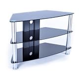 Duronic TVS49A2 Contemporary Design Black Plasma/LCD/LED/3D Glass TV Stand - Upto 37" 40" 42" 43" 45" 46" 47" 50" 51" 52" 54" 55" 56" 57" 58" 60"by Duronic