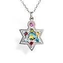 Multicolor Star of David Necklace from the Artazia Collection #2304M JN