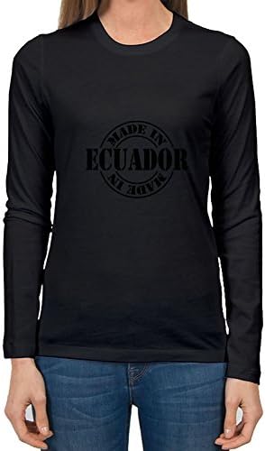 Custom-made Black Women Lovely Large O-neck Made_in_ecuador_m1 Cotton Shirts