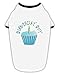 TOOLOUD Birthday Boy - Candle Cupcake Cotton Dog Shirt White with Black XL