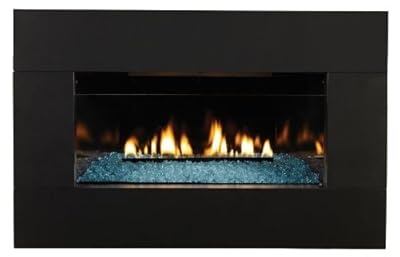 Decorative Black Front for use with Medium Fireplace - Metal Frame