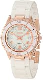 XOXO Womens XO2005 Swarovski Crystal Accented Rosegold-Tone White Ceramic Bracelet Watch