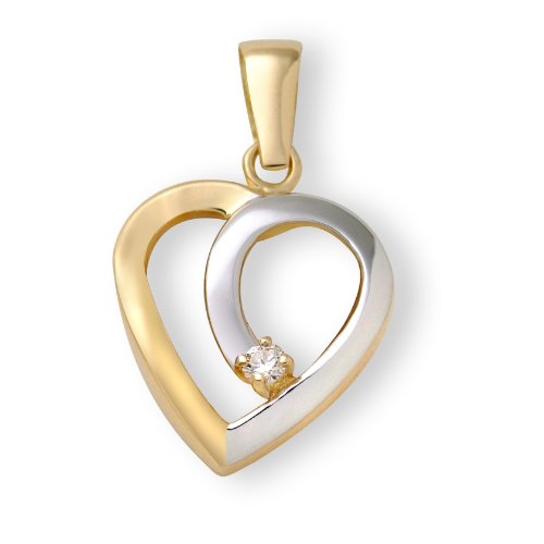 Miore-Joven MA120P Anh&auml;nger 18 Karat/750 Bicolor Herz mit Brillant Preisvergleich