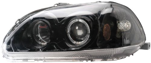 Anzo USA 121068 Honda Civic Projector with Halo Black Headlight Assembly - (Sold in Pairs)