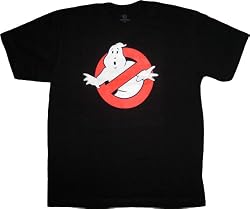 Ghostbusters Black Glow in the Dark Mens T-Shirt