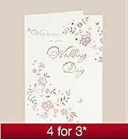 Flowers Wedding Day Card